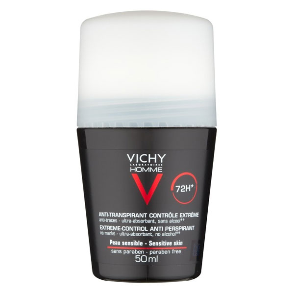 Vichy Homme Deodorante Antitraspirante 72h Roll-On 50 Ml
