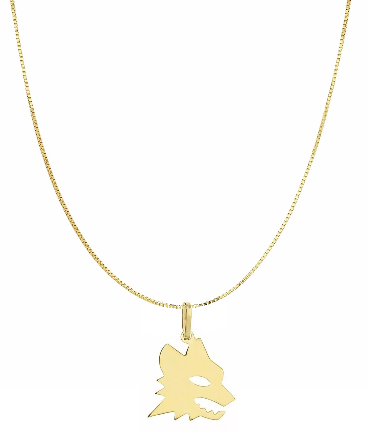 Collana Uomo Donna Lupo Lupetto Roma Stemma Squadra Argento 925 Placcato Oro 18k - immagine 3