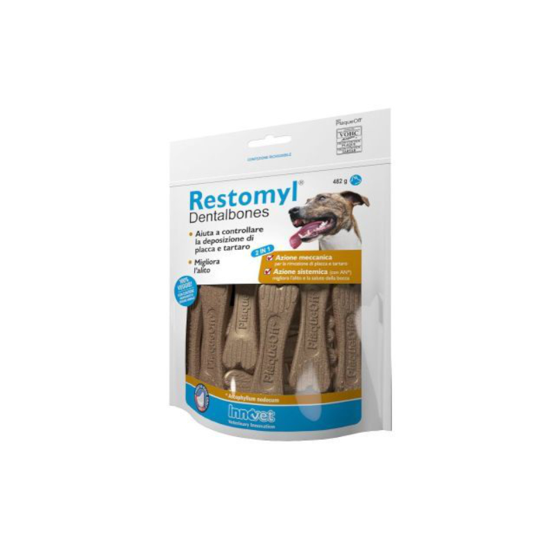 RESTOMYL DENTALBONES REGULAR (MAXI) (482 gr) – Aiuta a controllare placca, tartaro e alito cattivo nei cani